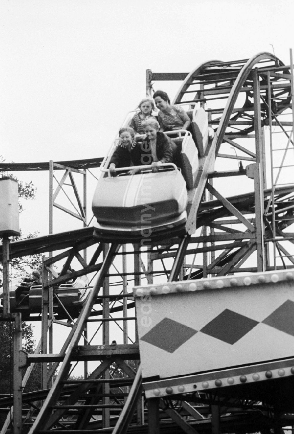 GDR image archive: Berlin - Roller coaster on the area of the cultural park Plaenterwald in Berlin, the former capital of the GDR, German democratic republic