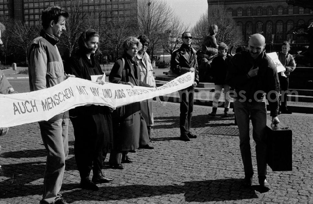 GDR image archive: - Aids-Demo auf dem Alex Umschlagnummer: 731