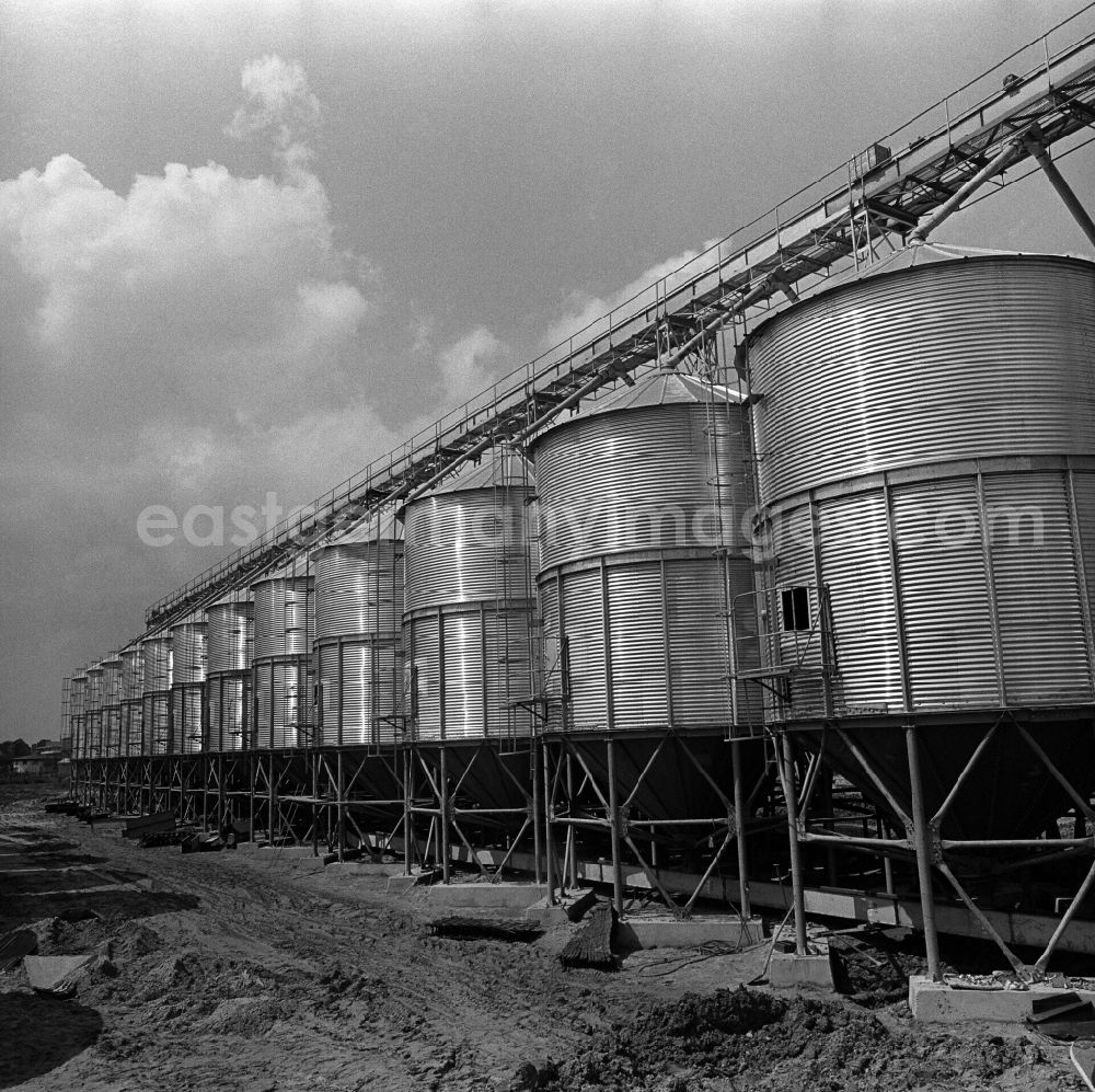 GDR photo archive: Trinwillershagen - Grain elevators of the German Agricultural Production Cooperative LPG Rotes Banner in Trinwillershagen in Mecklenburg-Western Pomerania