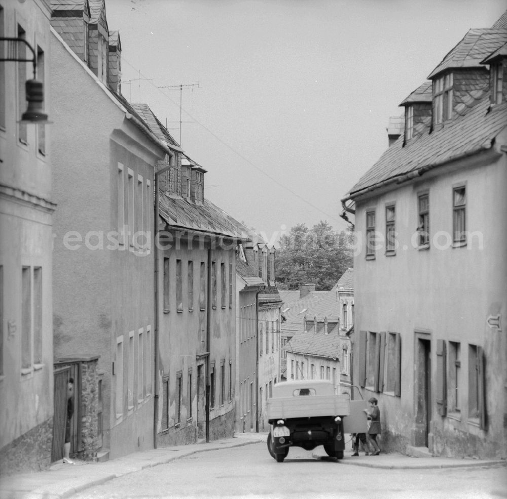 GDR image archive: Annaberg-Buchholz - Old town area in Annaberg-Buchholz in the federal state of Saxony on the territory of the former GDR, German Democratic Republic