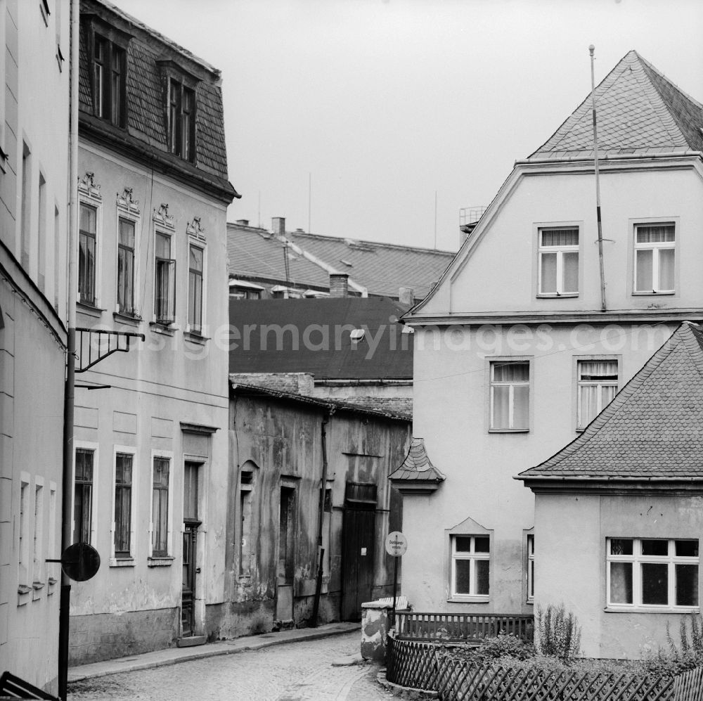 GDR photo archive: Annaberg-Buchholz - Old town area in Annaberg-Buchholz in the federal state of Saxony on the territory of the former GDR, German Democratic Republic