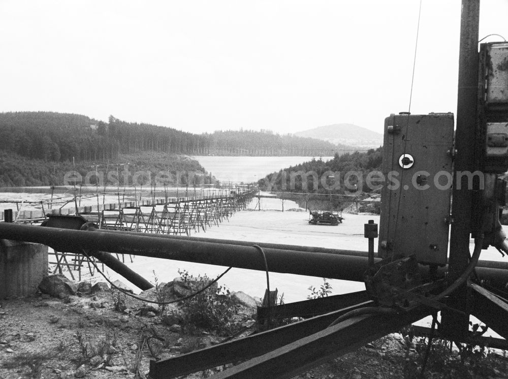 GDR picture archive: Altenberg - Processing plants of VEB Zinnerz Bergbau in Altenberg in the federal state of Saxony on the territory of the former GDR, German Democratic Republic
