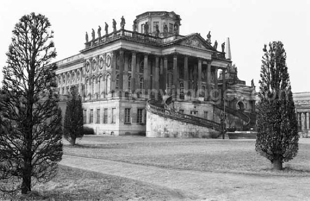 GDR picture archive: Potsdam - n den historischen Gebäuden am Neuen Palais im Park von Sanssouci in Potsdam ist die Pädagogische Hochschule untergebracht.