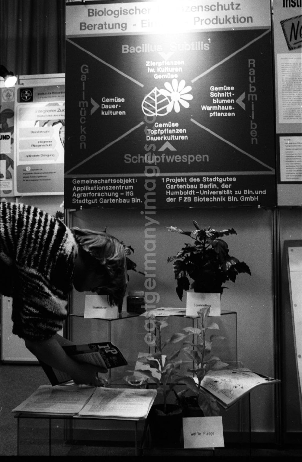 GDR photo archive: Berlin-Mitte - Berlin Mitte Ausstellung umweltfreundl. Agrarproduktion am Fernsehturm 15.11.9