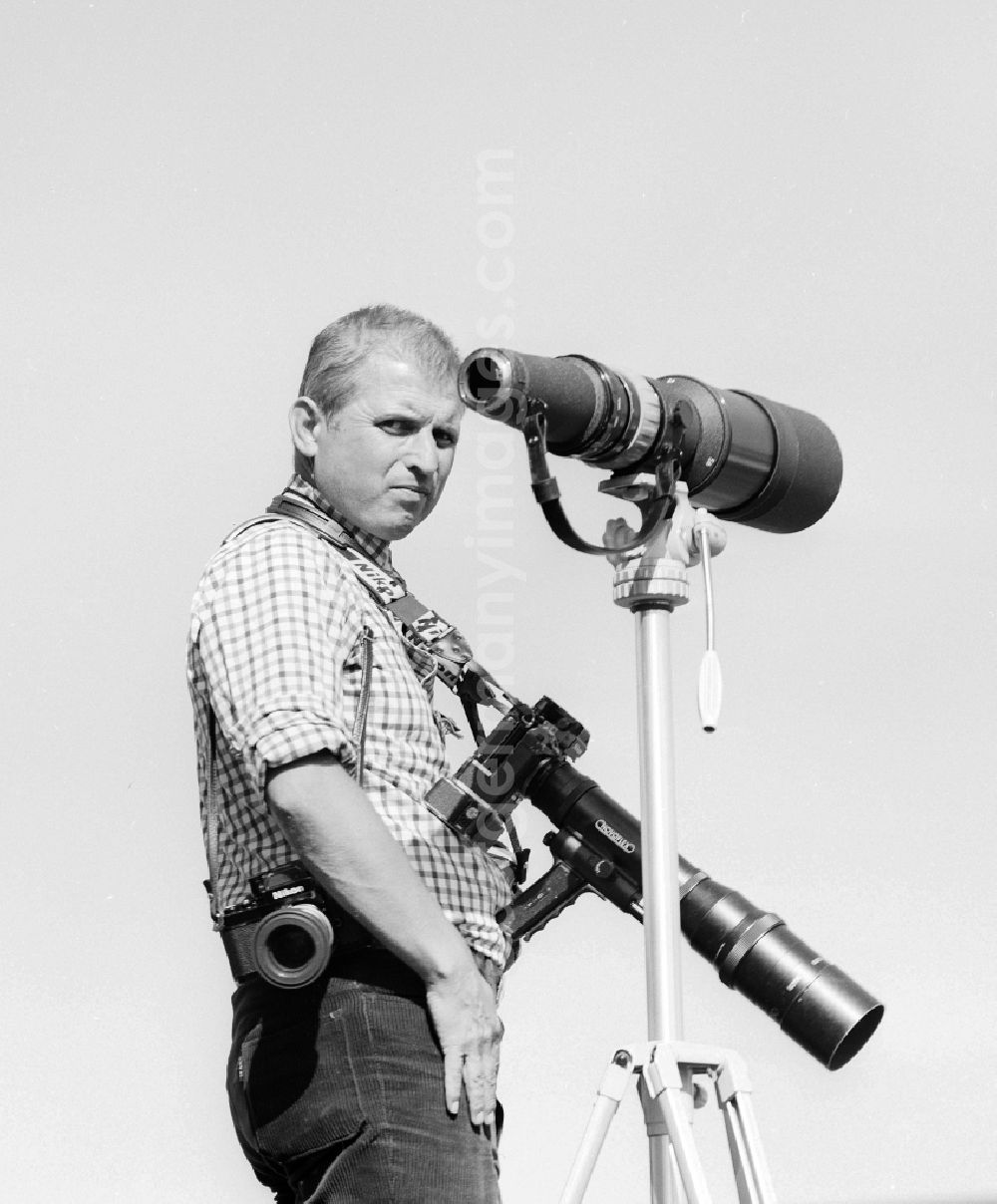 Peenemünde: The chief photojournalist at that time of „ Neues Deutschland “ Gerhard Murza in Peenemuende in the federal state Mecklenburg-West Pomerania in the area of the former GDR, German democratic republic