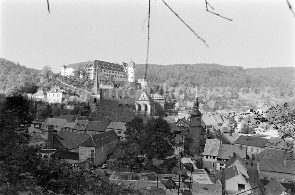 GDR image archive: Südharz - View of the climatic health resort Stolberg (Harz) Suedharz in the federal state Saxony-Anhalt on the territory of the former GDR, German Democratic Republic