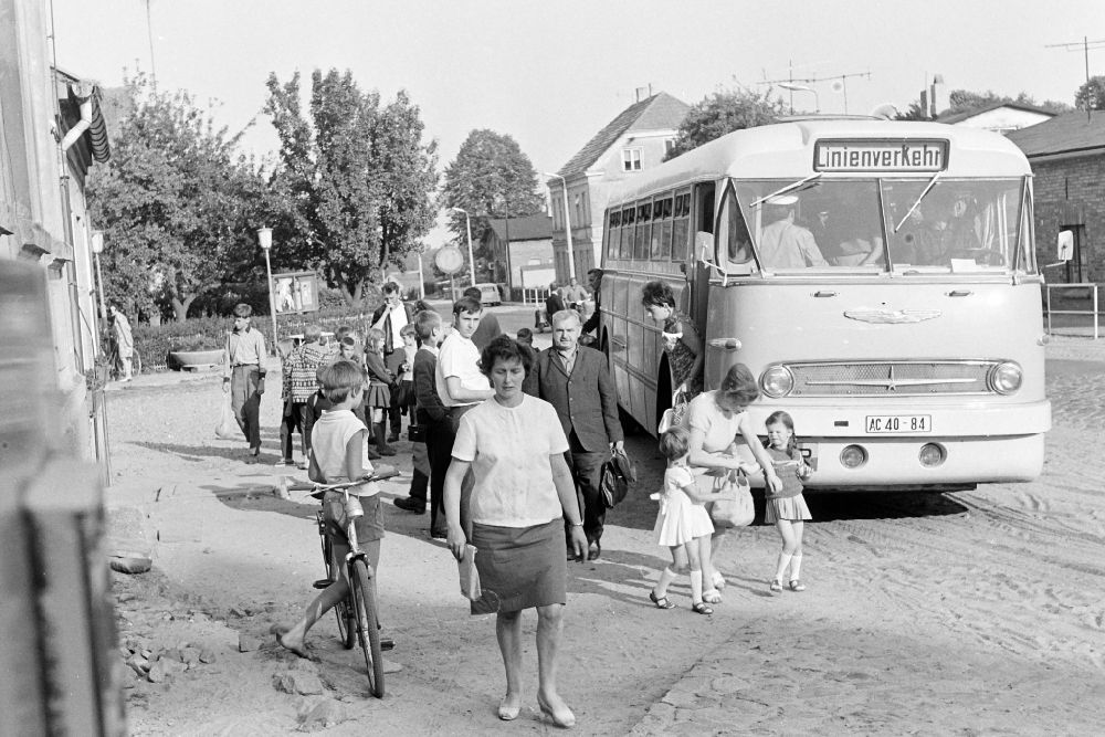 GDR photo archive: Graal-Müritz - Trolleybus on the road Ikarus 55 in local transport use in Graal-Mueritz, Mecklenburg-Western Pomerania on the territory of the former GDR, German Democratic Republic