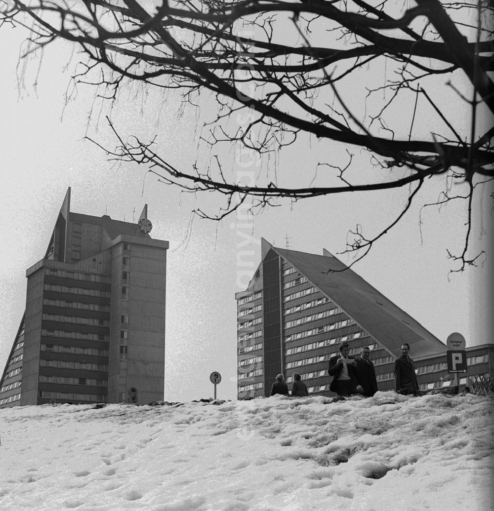 GDR photo archive: Oberhof - The Inter Hotel Panorama in Oberhof in today's State of Thuringia. The hotel was opened in 1969 in Oberhof and operated by Inter Hotel GDR. Also the fdgb used the hotel to 1989/9