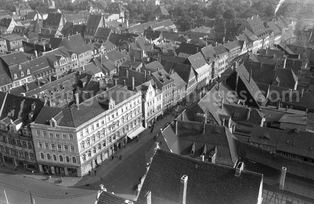 Naumburg: Blick von oben auf die Dächer von Naumburg / Saale.