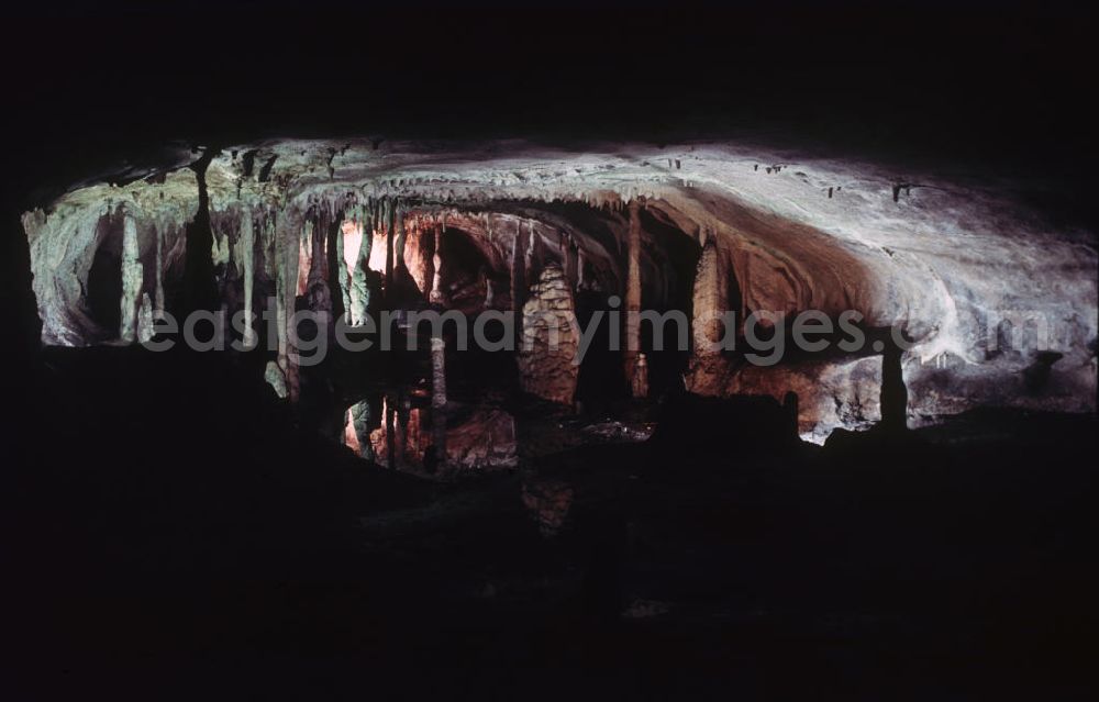 GDR photo archive: Rübeland - Blick in die untere Schwemmhöhle der Hermannshöhle in Rübeland.
