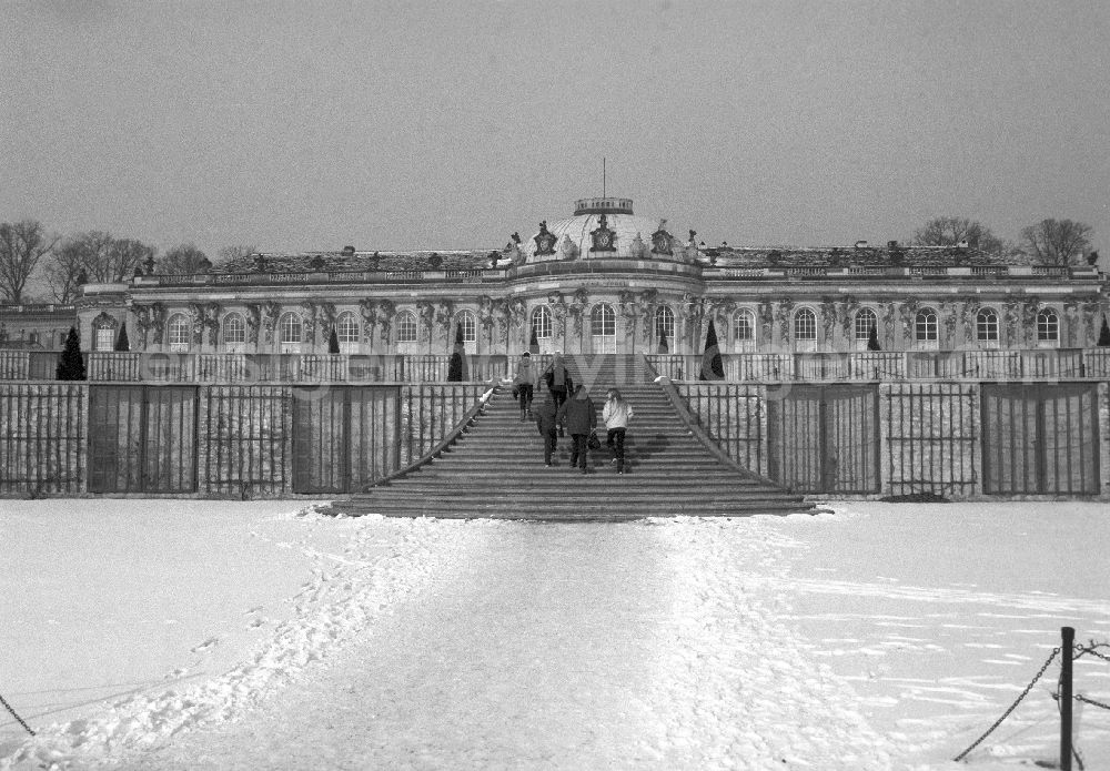 GDR photo archive: Potsdam - View from the terraced vineyards of the park of the castle Sanssouci in Potsdam