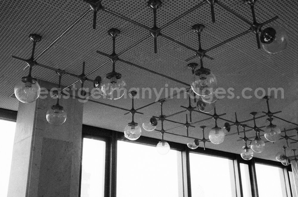 GDR image archive: Berlin - Ceiling lights in the Palace of Republic in Berlin, the former capital of the GDR, the German Democratic Republic. Popularly the Palace of the Republic was also called Erich's lamp shop '