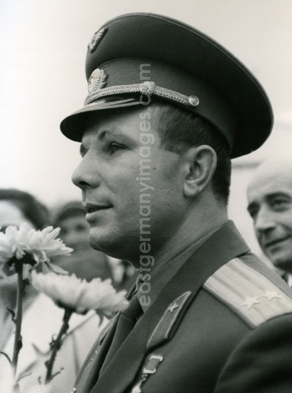 GDR image archive: Berlin - The first man in space Yuri Gagarin (1934 - 1968) in Berlin. He was a pilot from the spaceship Vostok 1