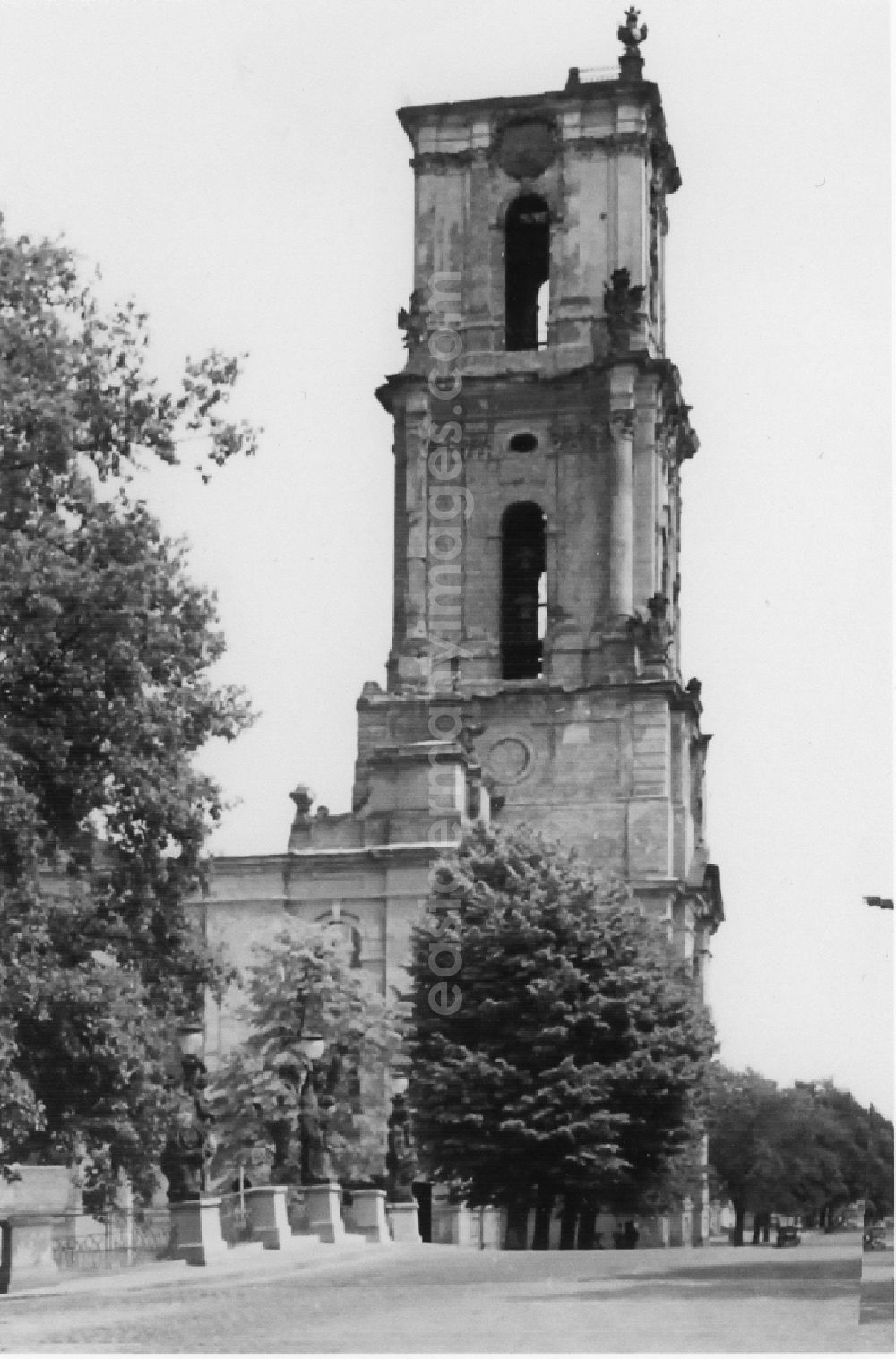 Potsdam: The ruins of the Garrison Church in Potsdam in Brandenburg