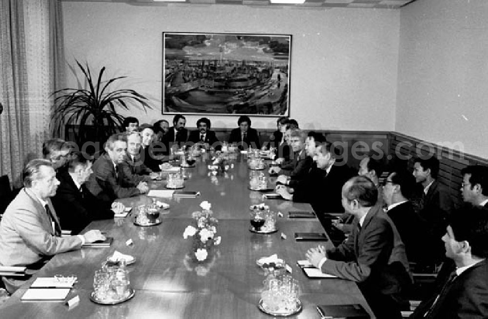 GDR photo archive: Berlin - 13.12.1986 Egon Krenz empfing Sportvertreter der sozialistischen Länder im ZK.