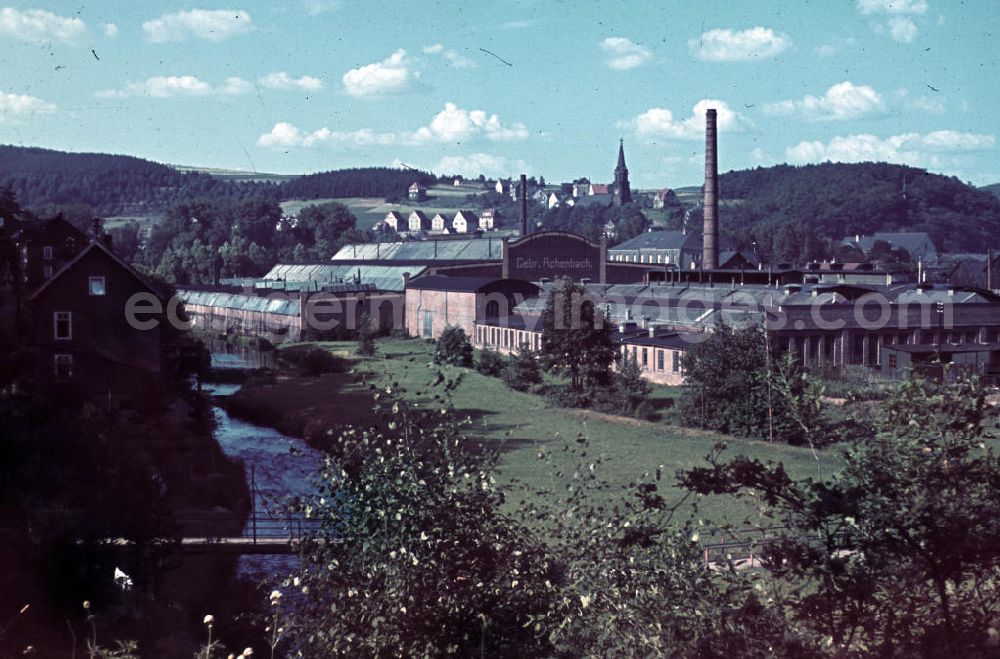GDR photo archive: Siegen - Werk 1 der Eisen- und Wellblechwerke Gebrüder Achenbach GmbH in Siegen-Weidenau am Fluss Sieg. Corrugated Iron factory Brothers Achenbach.