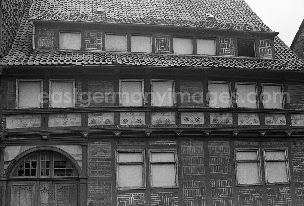GDR image archive: Halberstadt - Half-timbered facade and building front Westendorf in Halberstadt in the state Saxony-Anhalt on the territory of the former GDR, German Democratic Republic