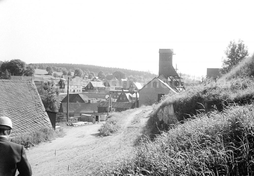 Altenberg: Mining of tin ore at the Roemer shaft in Altenberg in the federal state of Saxony on the territory of the former GDR, German Democratic Republic
