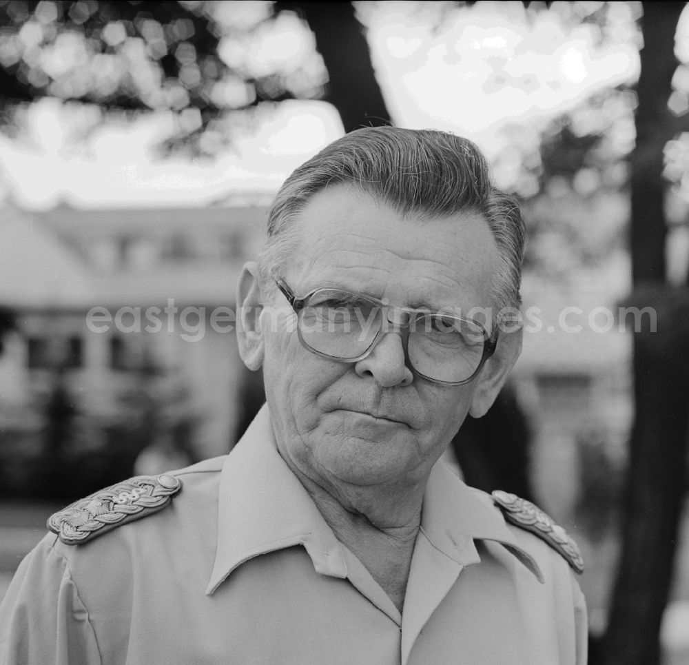 Bad Saarow: Lieutenant General OMR Prof. Dr. sc Med Hans-Rudolf Gestewitz (1921 - 1998). A Portrait in Bad Saarow in what is now the state of Brandenburg. He was a German ENT specialist and leading military medics in the GDR