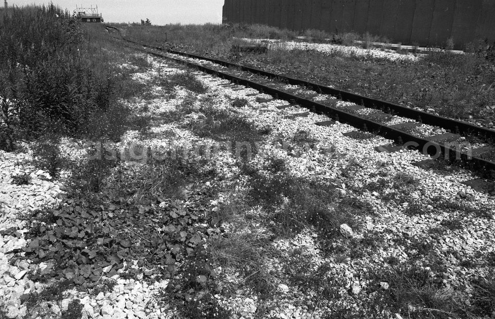 GDR picture archive: Schierke - Neglected track layout and track systems on the railway line on the summit plateau of the Brocken after its release for civilian visitor traffic in Schierke in the Harz in the state of Saxony-Anhalt in the area of the former GDR, German Democratic Republic