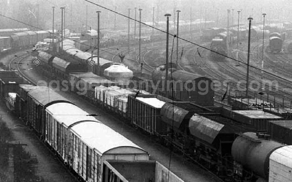 GDR picture archive: Berlin - 16.12.1987 Güterbahnhof Pankow Berlin
