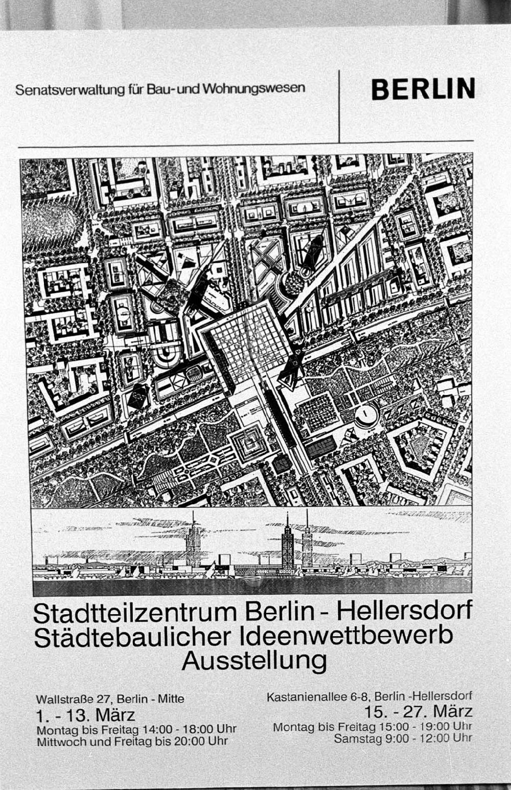 GDR image archive: Berlin - Hellerdsdorf-Modell/Bauinfo. Umschlag:7219