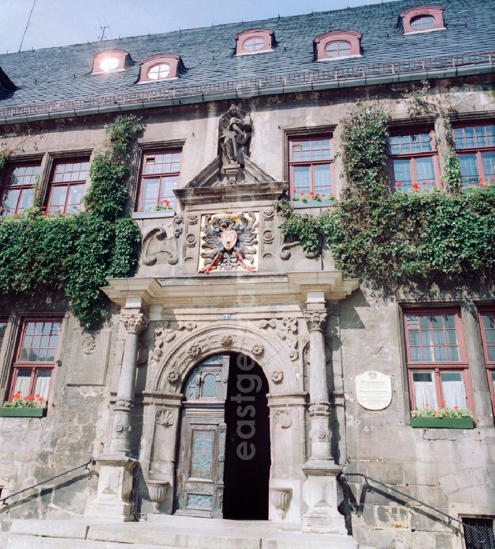 GDR image archive: Quedlinburg - Historic City Hall in the Old Town of Quedlinburg in Saxony-Anhalt on the territory of the former GDR, German Democratic Republic