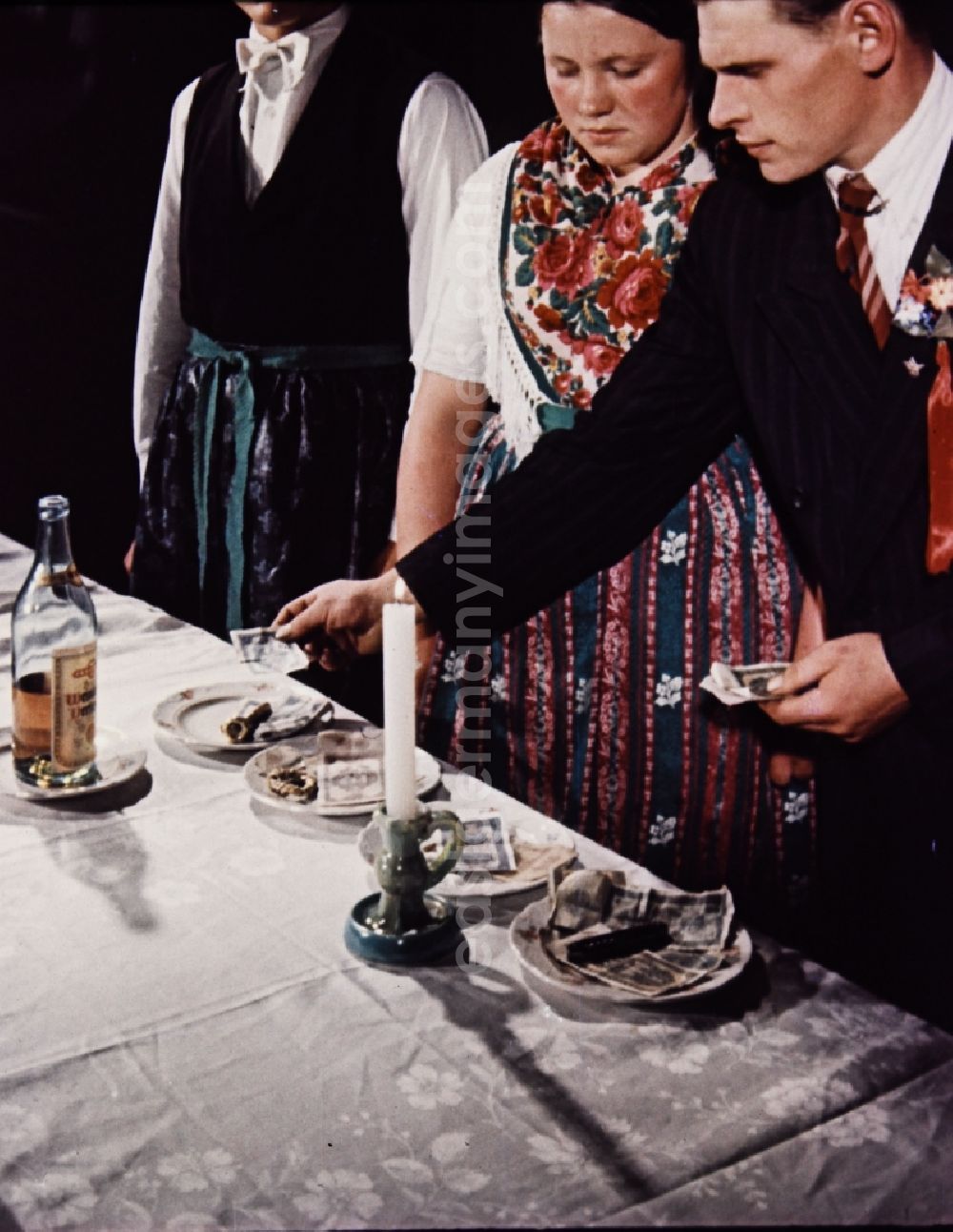 GDR picture archive: Milkel - Wedding sorbian inhabitants in Milkel in the state Saxony on the territory of the former GDR, German Democratic Republic