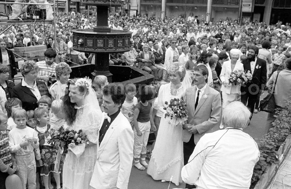 GDR photo archive: Wernigerode - Wedding in Wernigerode in the state Saxony-Anhalt on the territory of the former GDR, German Democratic Republic
