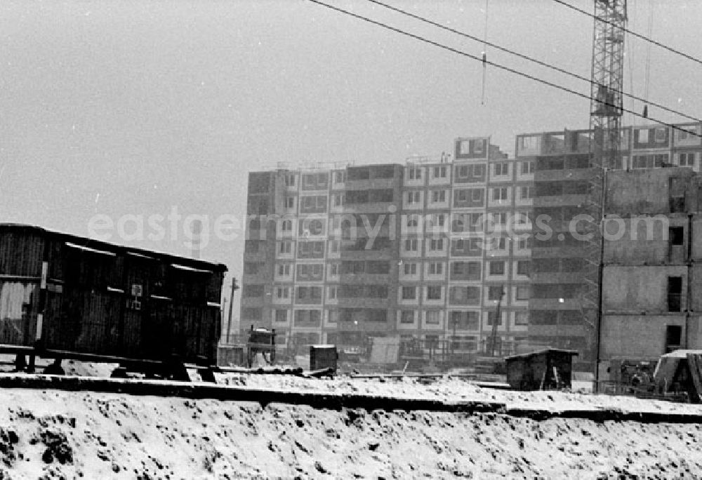 GDR image archive: Frankfurt - Januar 1973 Neubauten in der Frankfurter Herzbergstraße.