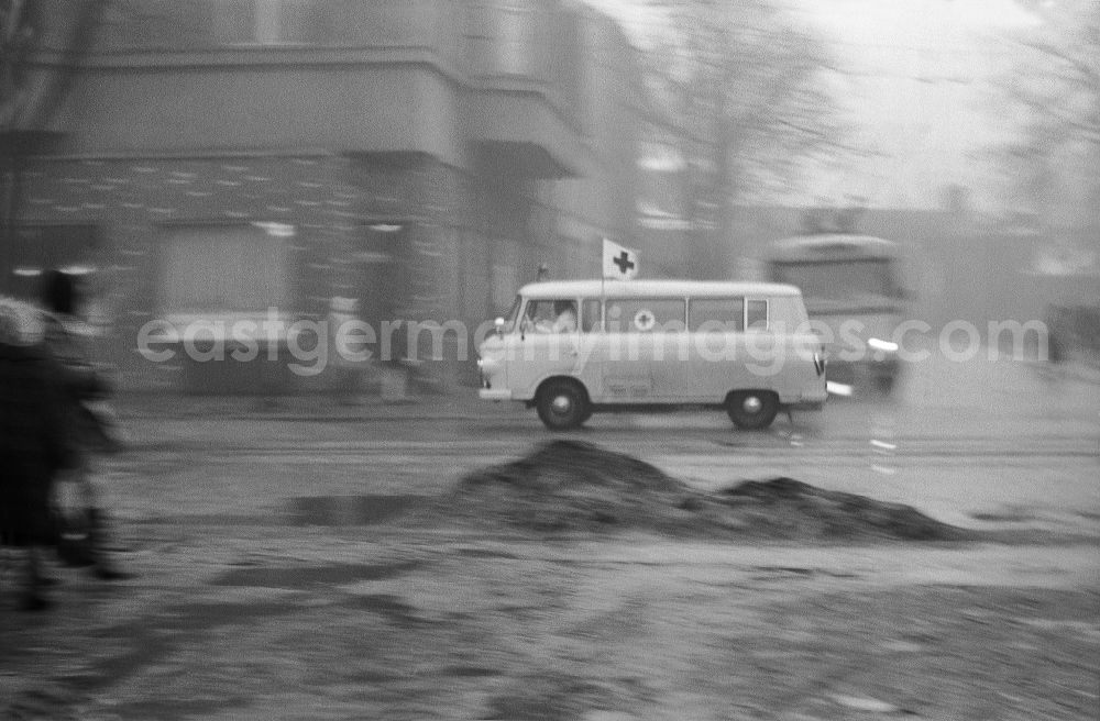 GDR picture archive: Potsdam - Car - motor vehicle on the road Barkas B100