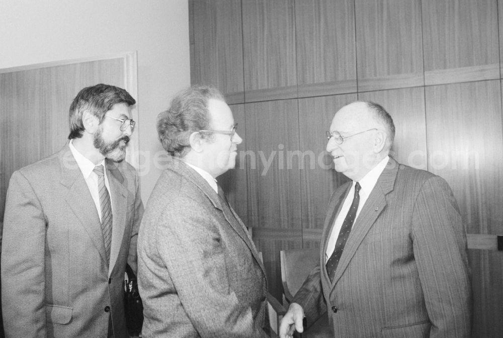 GDR image archive: Berlin - Kurt Hager (r.) Received representatives of the Polish United Workers' Party (PZPR) in the Central Committee of the SED in Berlin, the former capital of the GDR, the German Democratic Republic