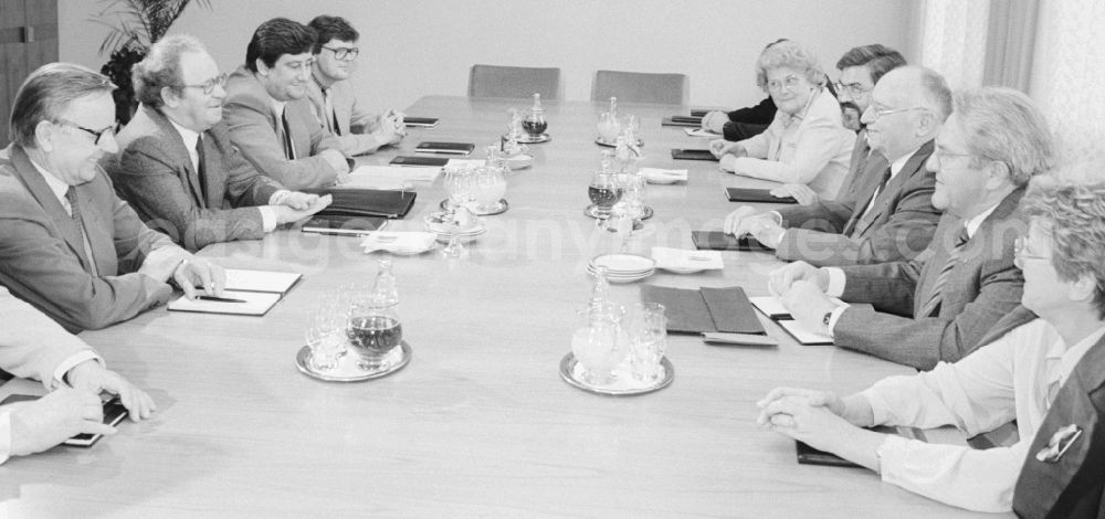 GDR picture archive: Berlin - Kurt Hager (l.) Received representatives of the Polish United Workers' Party (PZPR) in the Central Committee of the SED in Berlin, the former capital of the GDR, the German Democratic Republic