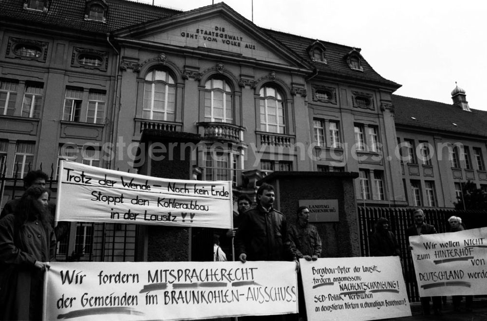 GDR picture archive: - Land Brandenburg Demonstration gegen Kohleabbau in der Lausitz Umschlagnummer: 7289