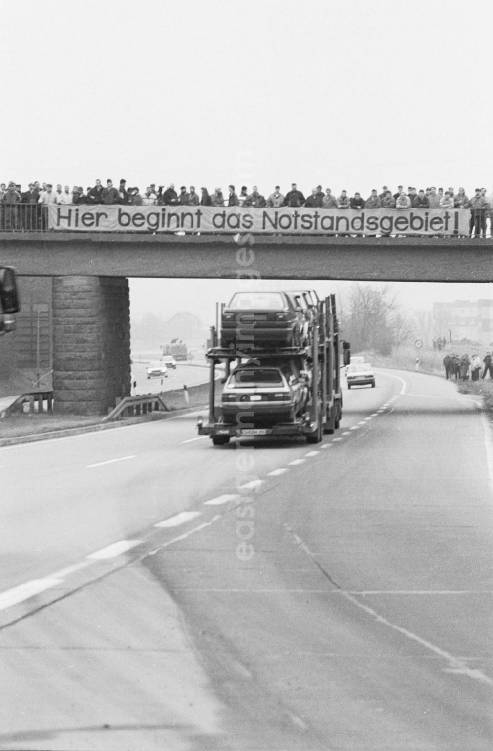 GDR image archive: Land Thüringen - Land Thüringen Hinweis auf das Thüringer Notstandsgebiet 27.