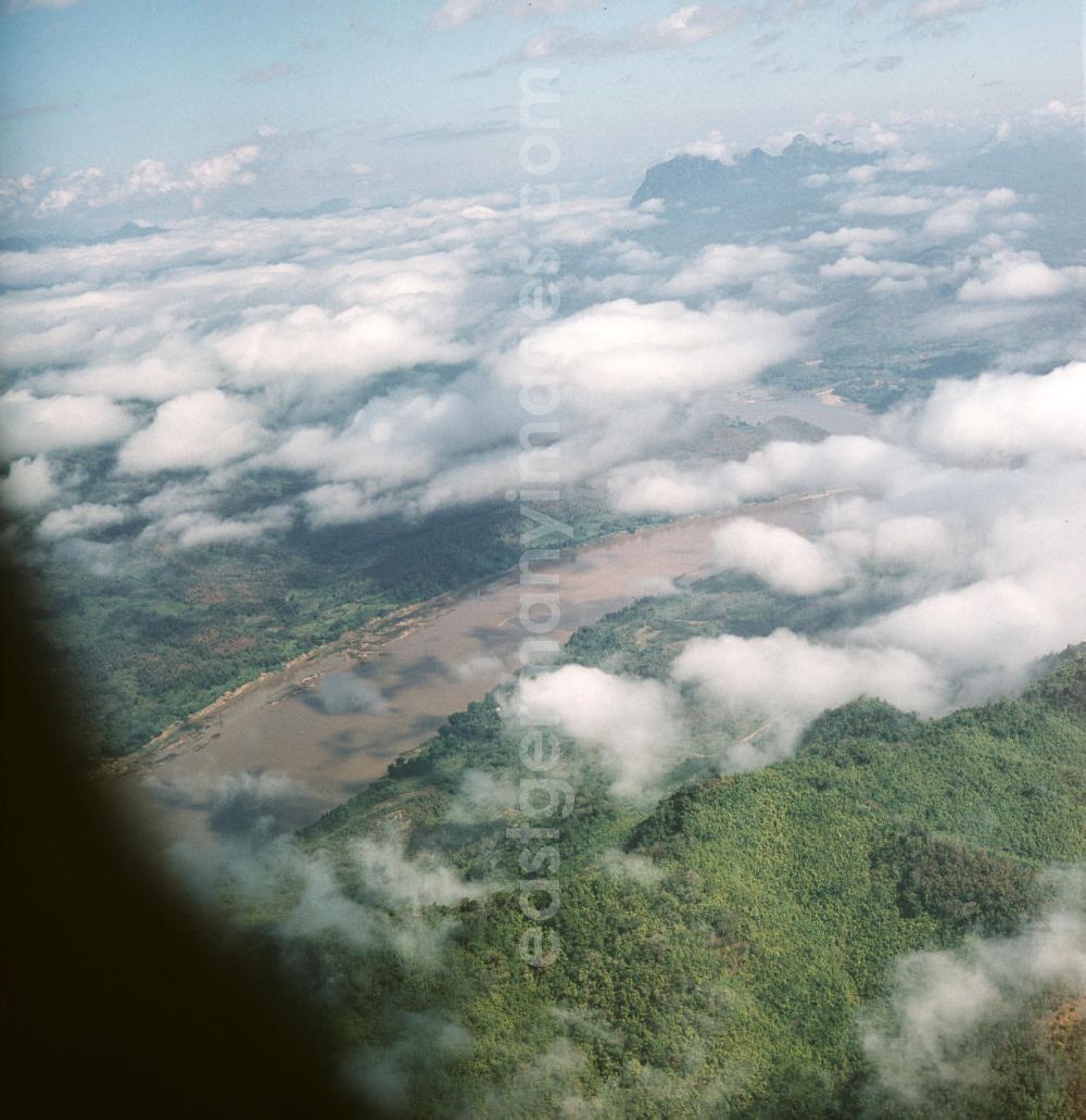 GDR photo archive: Vientiane Provinz - Blick aus dem Flugzeug auf die Demokratische Volksrepublik Laos.