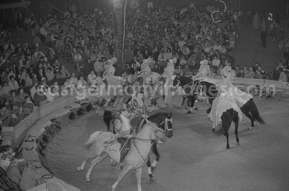 GDR picture archive: Berlin - Manege a circus in Berlin, the former capital of the GDR, the German Democratic Republic. Here the appearance of circus animals