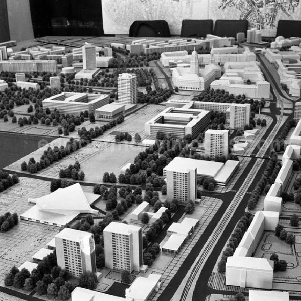 GDR image archive: Dresden - 24.04.1968 Modellaufnahmen von Dreseden Bauabschnitte bis 1970 und nach197
