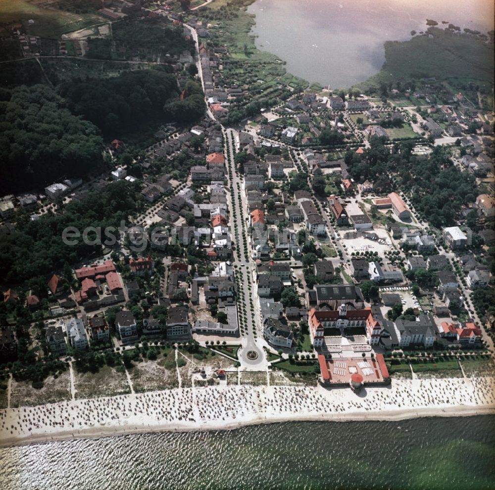 GDR image archive: Binz - Blick auf das Ostseebad Binz auf Rügen. View of the Baltic Sea resort Binz on Rügen.