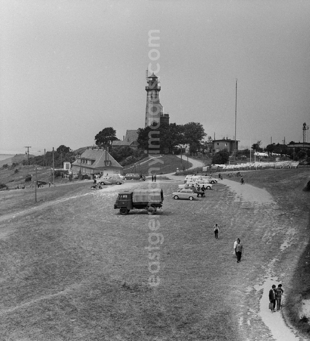 GDR photo archive: Kap Arkona - Parking at the Lighthouse Cape Arkona on Rügen in Mecklenburg - Western Pomerania