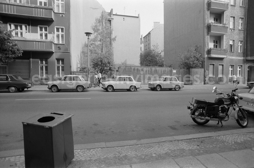 Berlin: Cars - motor vehicles in a parking lot with the brand Trabant P 6