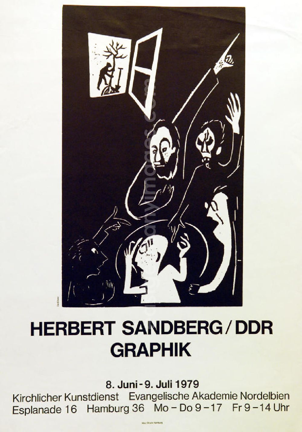 GDR image archive: Berlin - Plakat der Ausstellung Herbert Sandberg/DDR Graphik vom 08.06.-09.