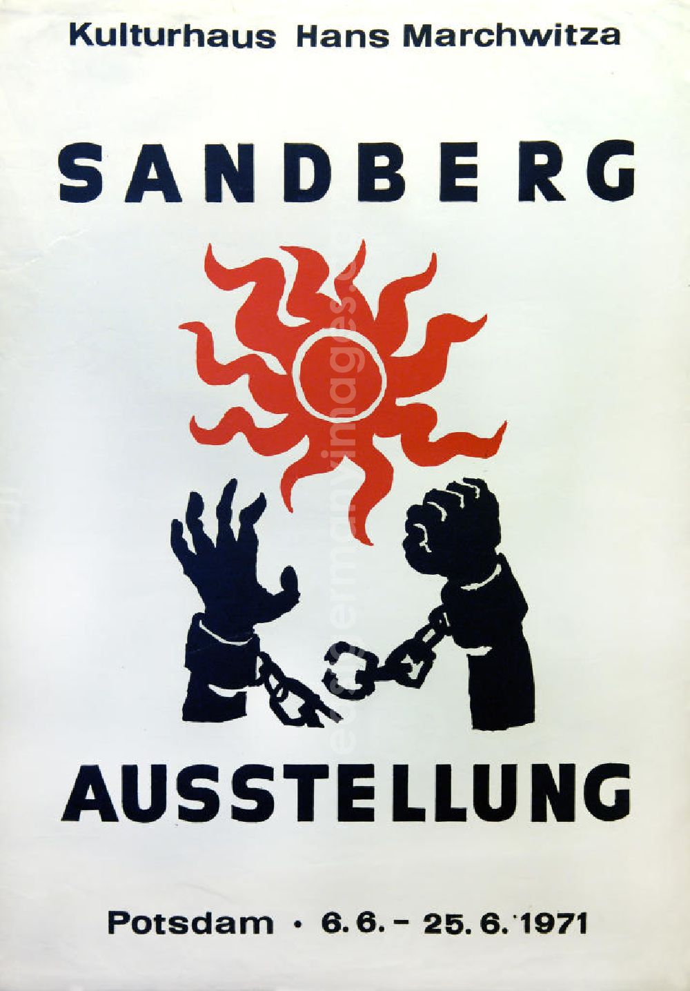 Berlin: Plakat der Ausstellung Sandberg über Herbert Sandberg vom 06.06.-25.