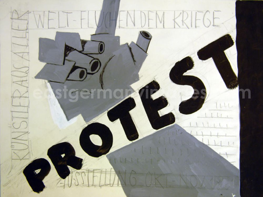 GDR photo archive: Berlin - Plakatentwurf von Herbert Sandberg 43,0x3
