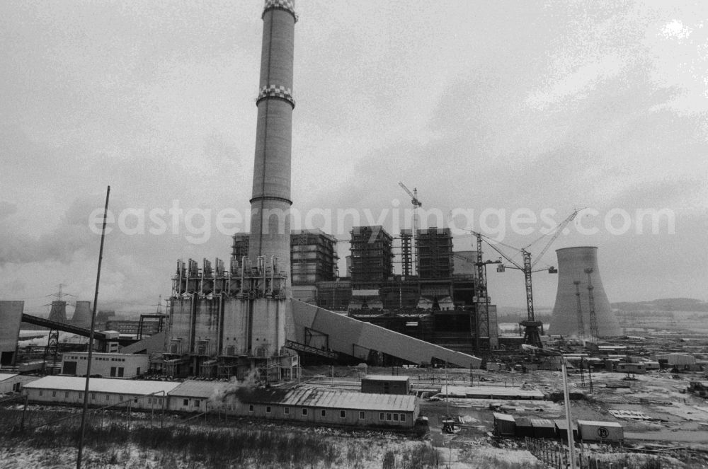 GDR picture archive: Hagenwerder - The power plant Hagenwerder, also called power plant Friendship of Nations in GDR times, in Hagenwerder in Saxony in the area of the former GDR, German Democratic Republic