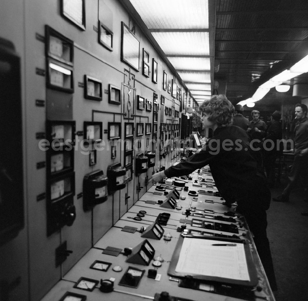 GDR image archive: Trattendorf - Control centre of the coal-fired power plants in Trattendorf in the state Brandenburg on the territory of the former GDR, German Democratic Republic