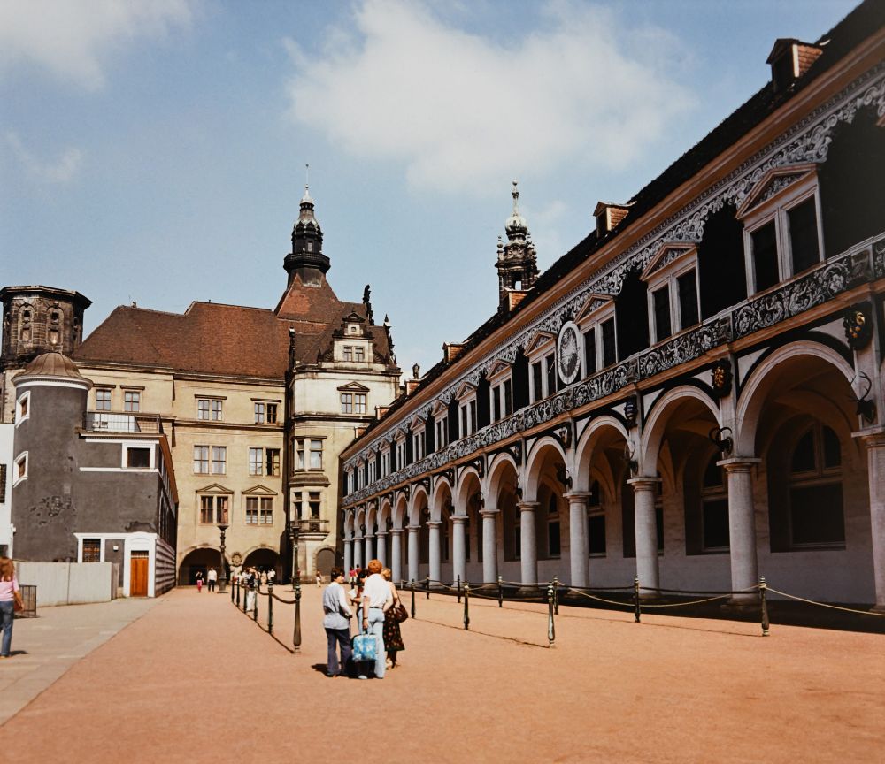 GDR image archive: Dresden - The Stallhof in Dresden in the state Saxony on the territory of the former GDR, German Democratic Republic