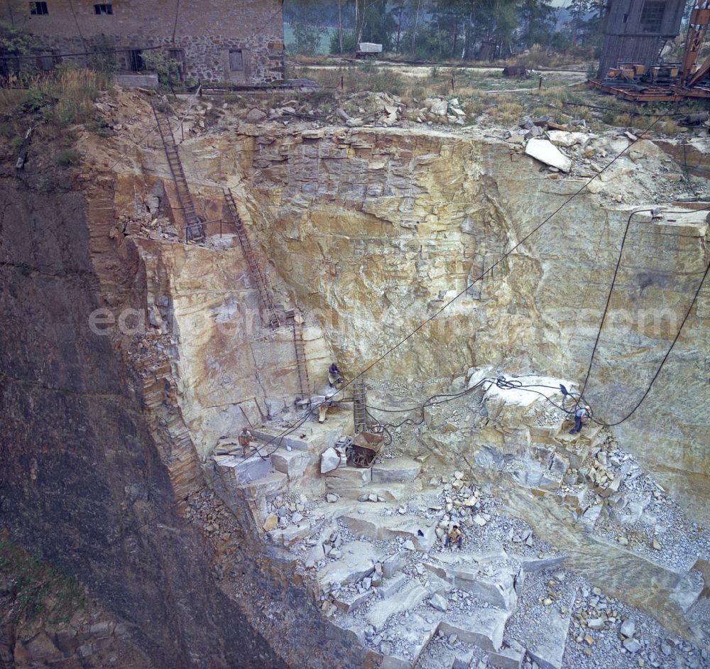 GDR photo archive: Horka - Site of the quarry for the mining and extraction of of limestone in Horka, Saxony on the territory of the former GDR, German Democratic Republic