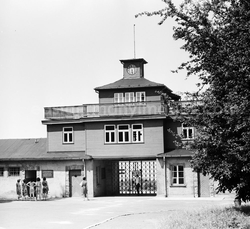 GDR photo archive: Weimar - Goal to stock in KZ (concentration camp) Buchenwald in Weimar in Thuringia on the territory of the former GDR, German Democratic Republic