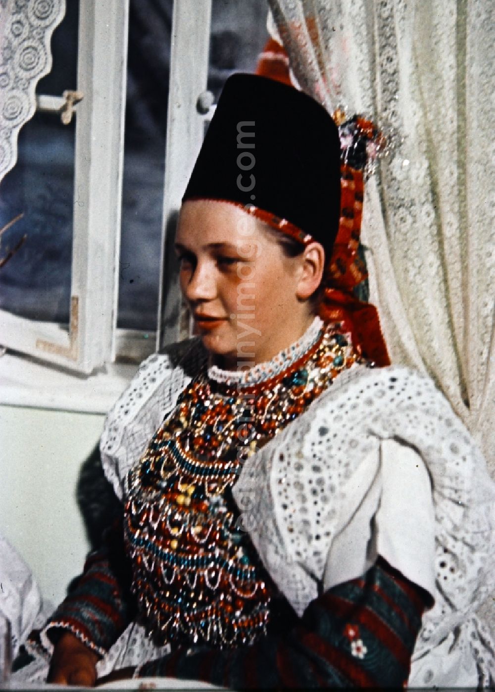 Radibor: Costumes and garments the Sorbian minority in Milkel in the state Saxony on the territory of the former GDR, German Democratic Republic